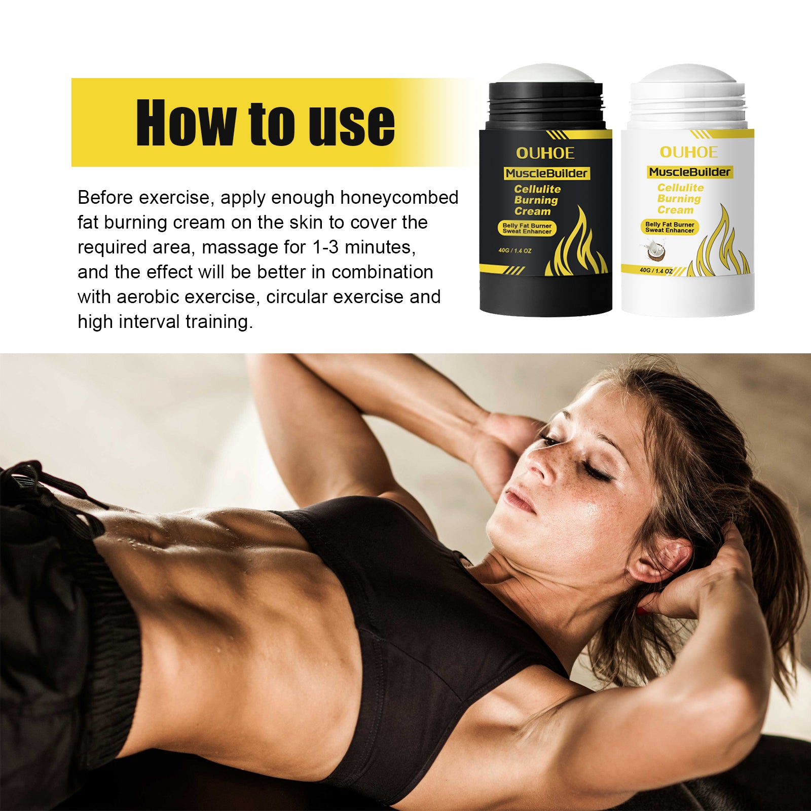 OUHOE Body Care Cream Daily Gentle Care For The Body, Light And Refreshing Care For The Body, Exercise Care Cream