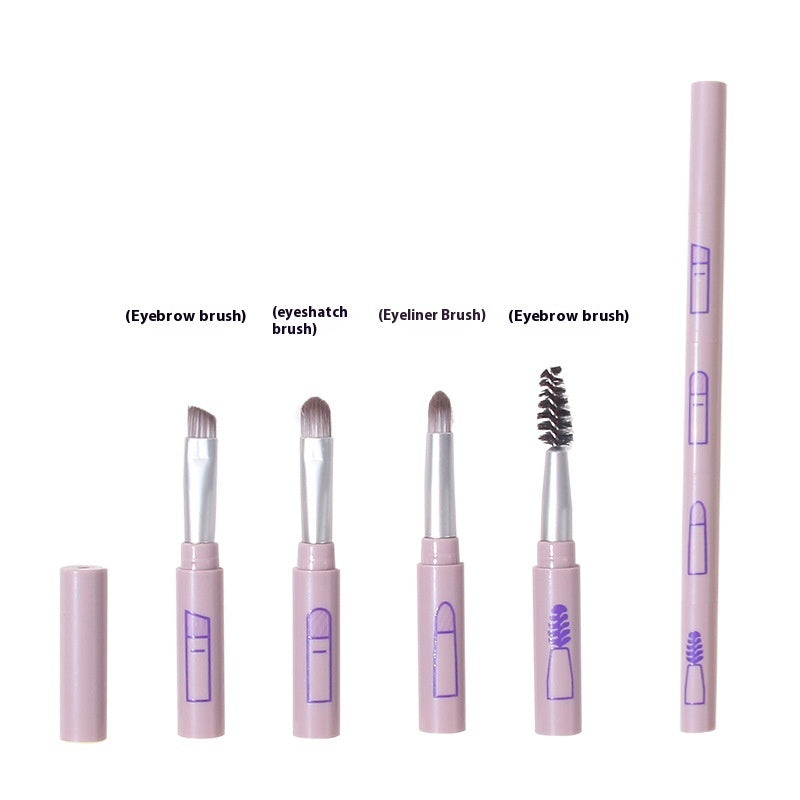 Multifunctional All-aluminum Tube Four-cut Makeup Brush Makeup Tools