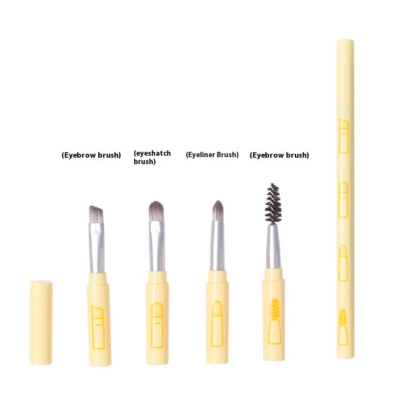 Multifunctional All-aluminum Tube Four-cut Makeup Brush Makeup Tools